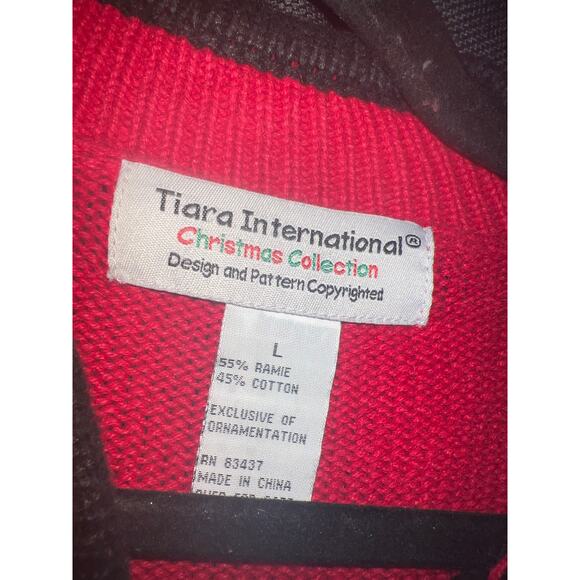 Ugly Christmas Sweater Xmas Cardigan Size Large Vintage - Picture 2 of 3